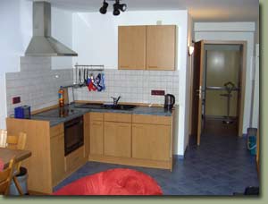 Picture of the interior of the holiday flat showing the kitchenette